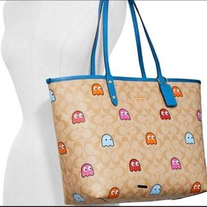 Brand New! Coach x PacMan Reversible City Tote